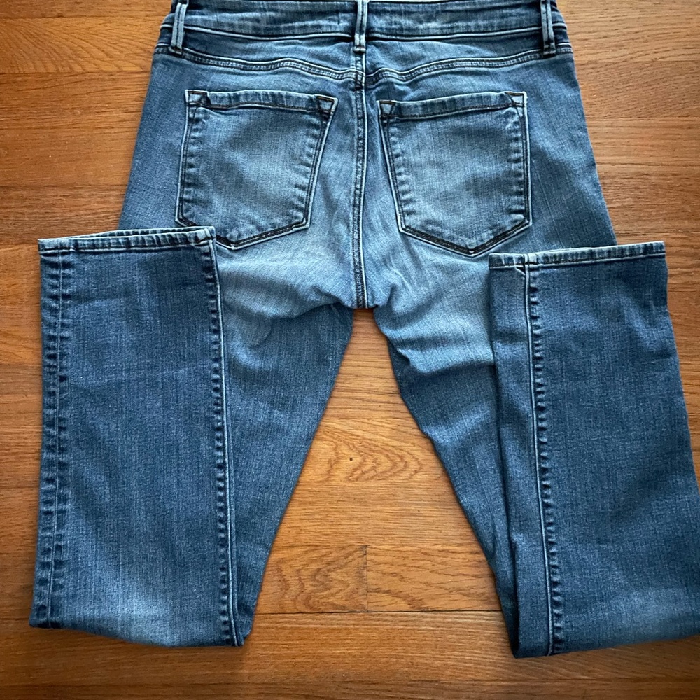LOFT Women's Straight Leg Jeans in Blue - Picture 2 of 3